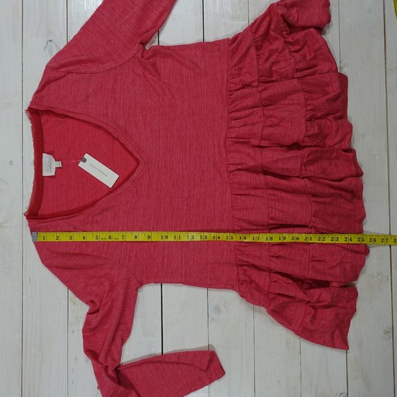 Anthropologie Deletta Rasberry Thea Peplum Blouse - Picture 11 of 11